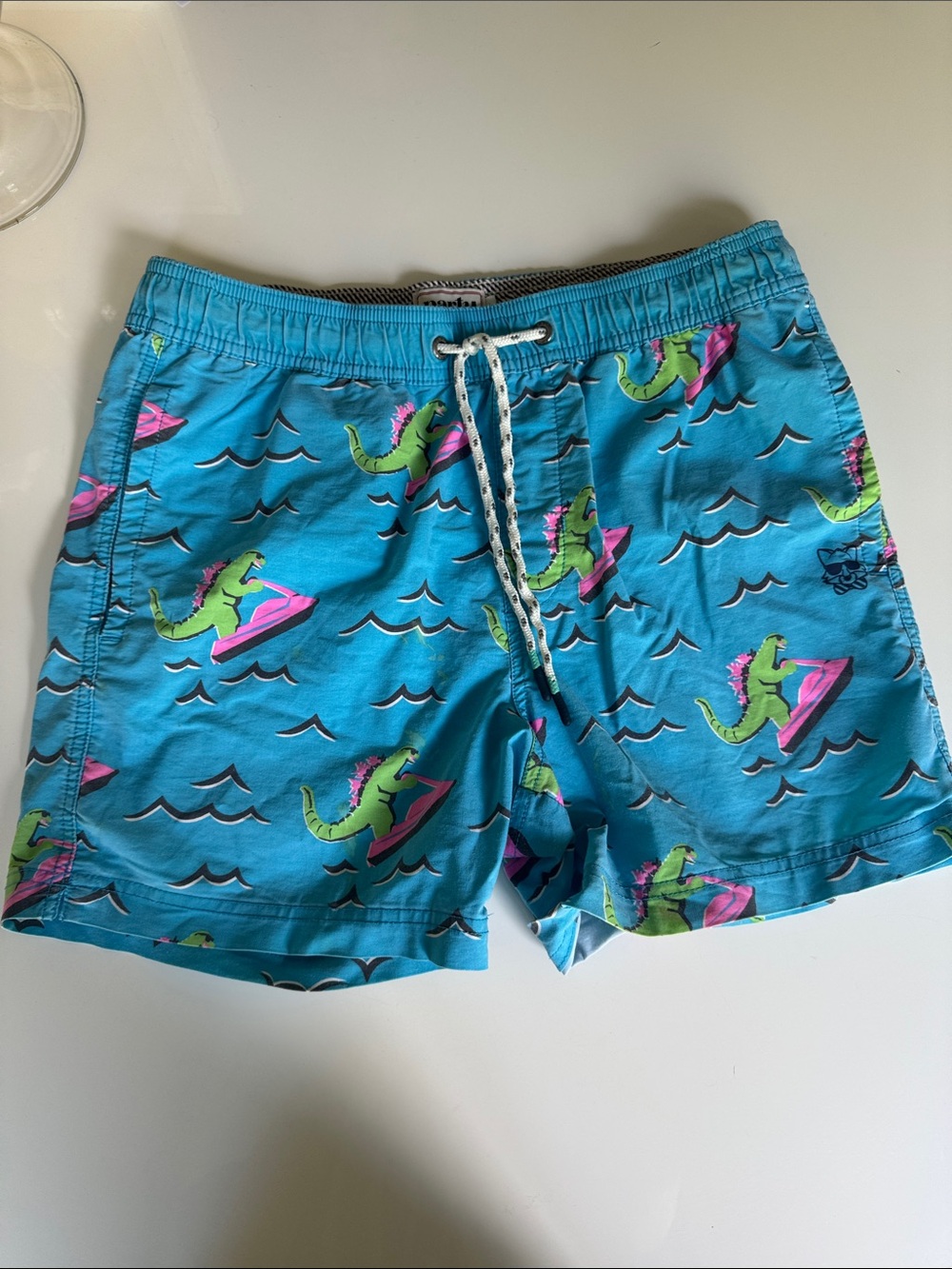 Men's Blue Surf Gator Swim Trunks